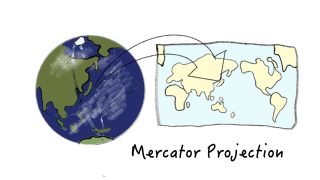 メルカトル図法について